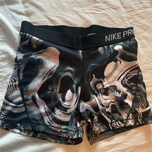 Printed Nike Pro Shorts